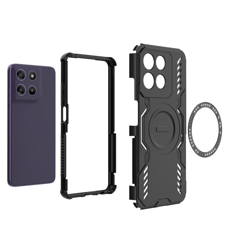 Custodia per Motorola Moto G57 Power Custodia per Moto G57 Power Armor con adsorbimento magnetico e ricarica wireless Custodia per Moto G57 Power