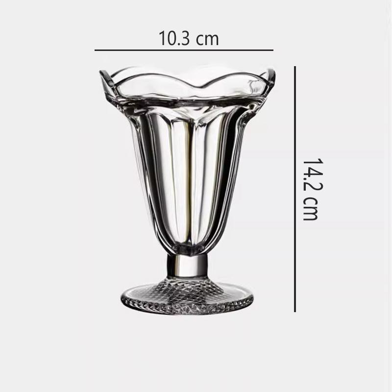 7oz 205ml Versatile Dessert Cup Household Drinkware Creative Cocktail Glass Transparent Sundae Ice Cream Cups Drinks for Party