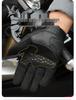 All-Season Windproof Touchscreen Motorcycle Gloves - Unisex, Full Finger, Anti-Fall Design