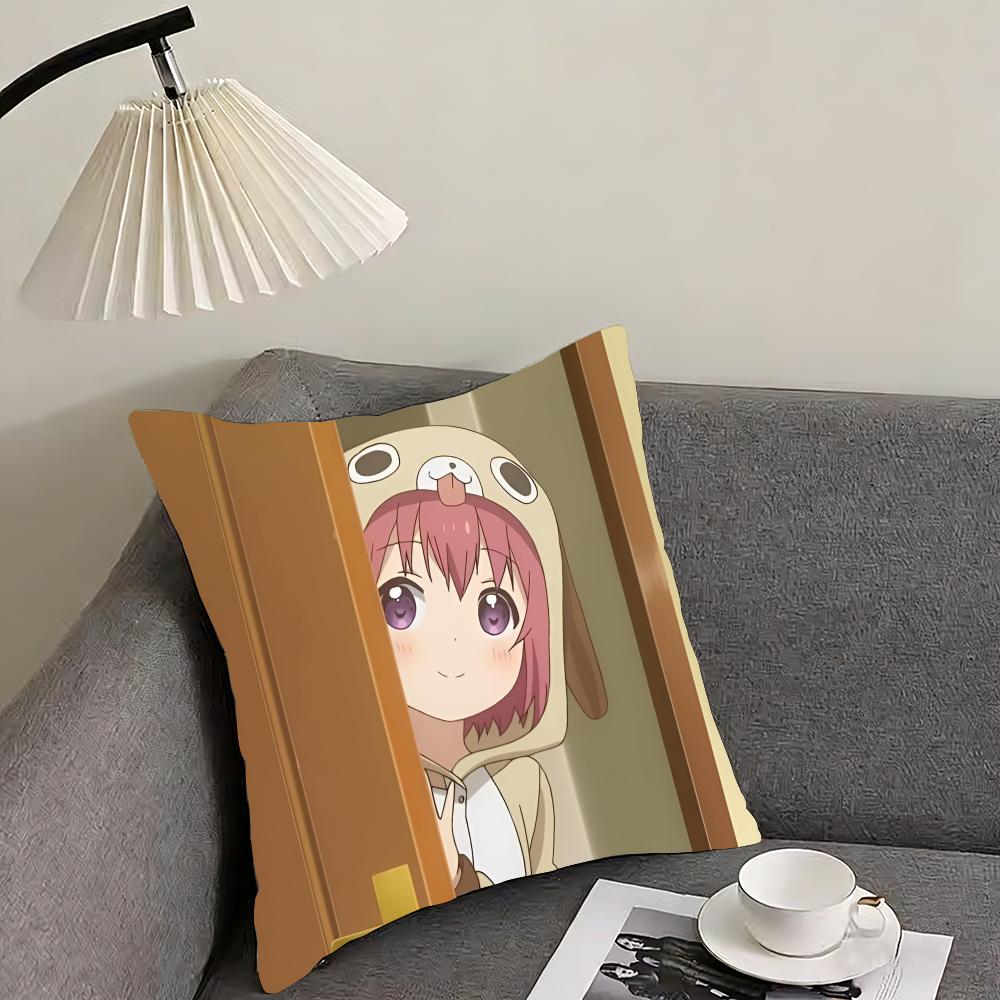 Yuru Yuri Cushion Cover Reversible Plush Pillow Cover – For Car, Sofa, Bedroom, Perfect As a Gift.
