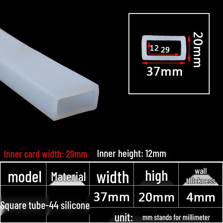 High-Temperature Resistant Silicone Square Tubing: Durable, Customizable, Aging-Resistant Rubber Sheath and Hollow Sealing Strip.