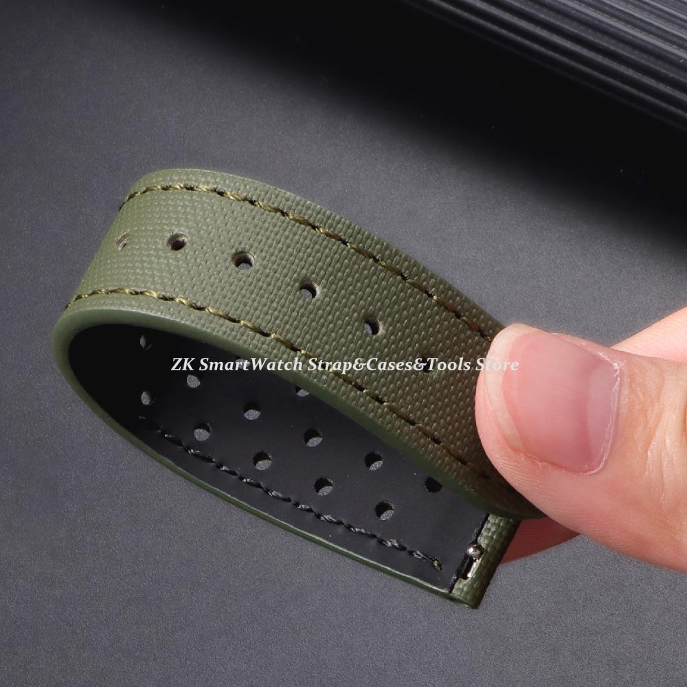18mm 20mm 22mm Nylon Leder Uhrenarmband für Citizen für Seiko No.5 Uhrenarmband Herren Damen Canvas Stoff Armband Gürtel Zubehör