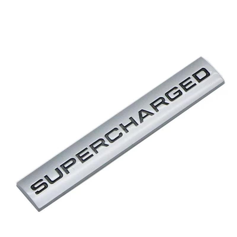 For Land Rover Supercharged Badge, Mechanical Supercharged, Modified Metal Car Body Sticker, Rear Emblem