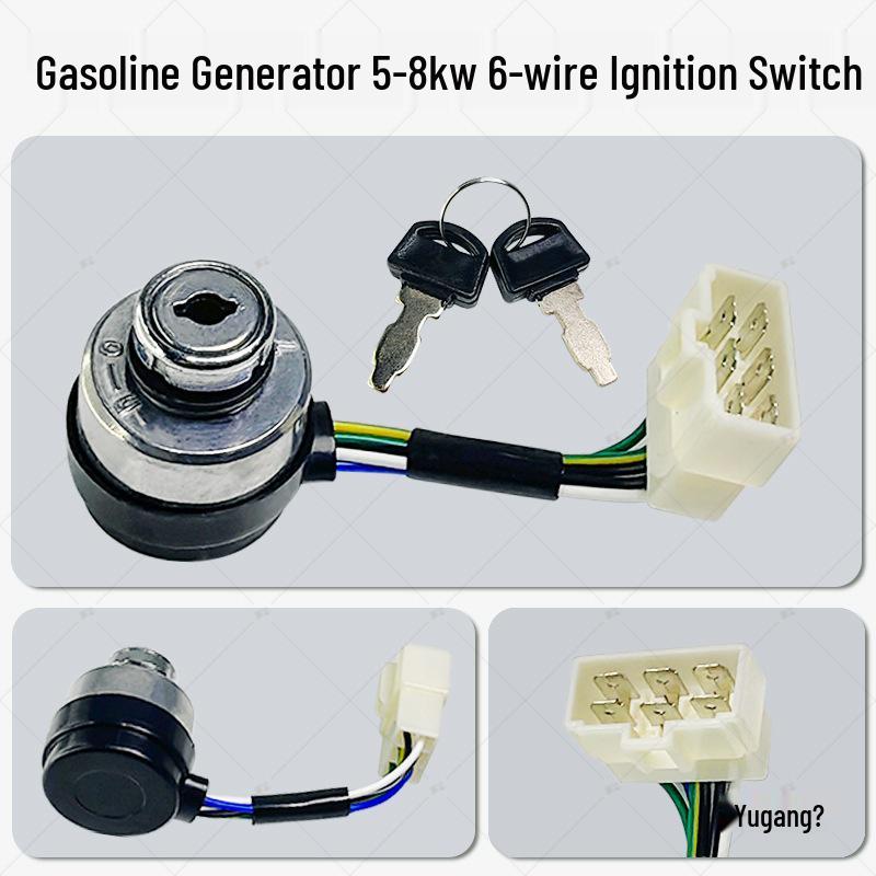 Gasoline Generator Accessories: 168F Air-Cooled Diesel Ignition & 2-8KW Electric Start Key Set