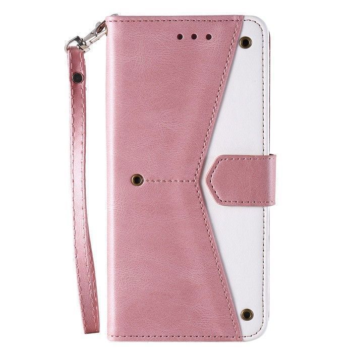 Étui portefeuille pour Samsung Galaxy A18 (4G & 5G) - Cuir synthétique - 3 fentes cartes - Support intégré - Rose