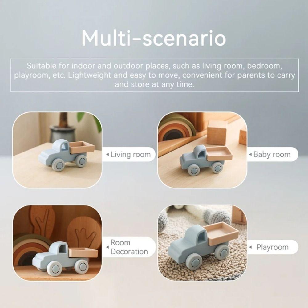 Teether Toy Teething Car BPA Free Silicone Car Toy Baby Silicone Car Newborn Babies