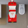 Christmas Santa Gnome Toilet Cover Set Festive Bathroom Decor Home Gift New Year Accessories