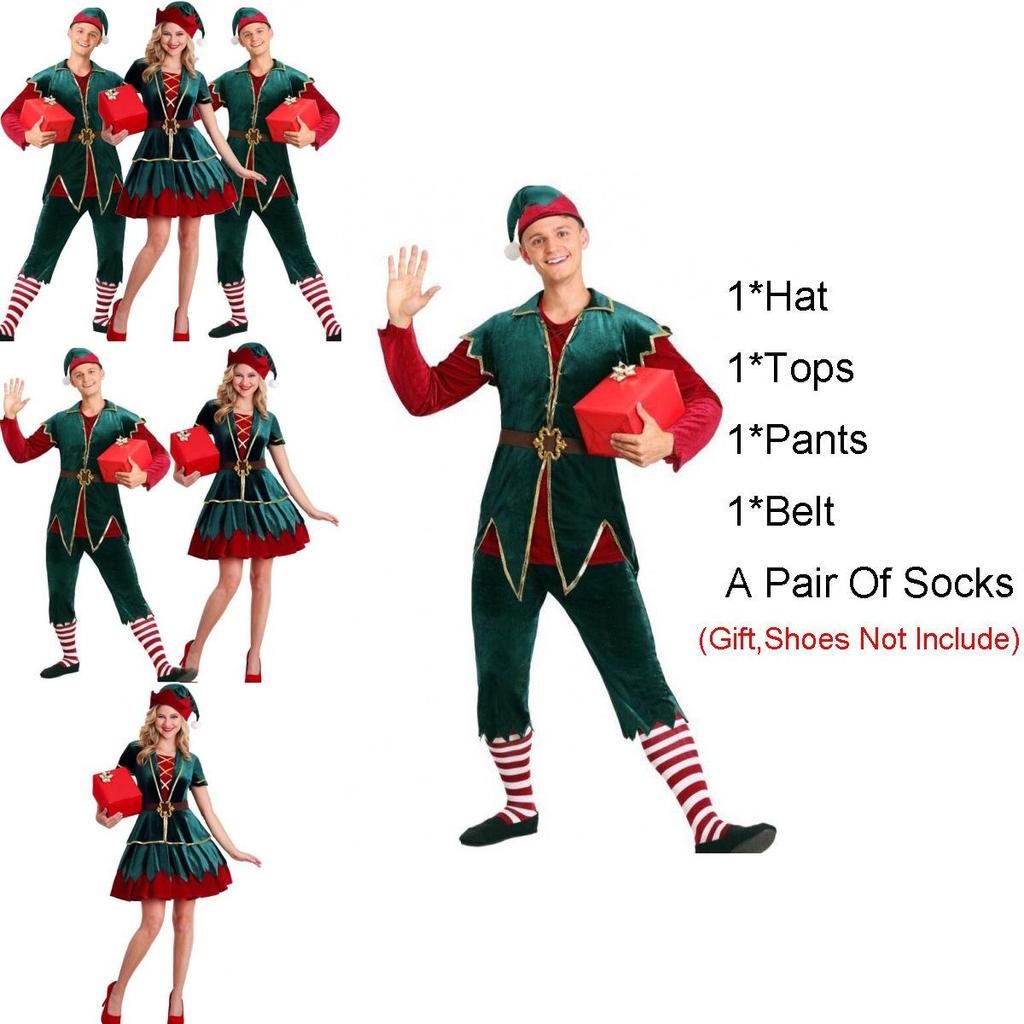 Unisex Christmas Elf Fancy Dress Costume Featuring High Quality And Attractive Design