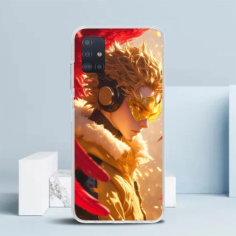 Hawks MHA My Hero A-Academy Soft Cover for Samsung Galaxy A12 A22 A32 A52 A72 A02S Phone Case Note 20 Ultra 10 S10 Plus A51 A71
