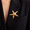 Broche Étoile de Mer en Acier Inoxydable Métal Haute Qualité Niche Luxe Léger Haut de Gamme Épingle Anti-Lumière pour Femmes Accessoires de Blazer