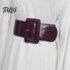 Vintage Style Elastic Waistband Adjustable Size Women Belt, Wide Faux Leather Square Buckle Belt with Buckle, Stretchy Dress Fashion Accessory