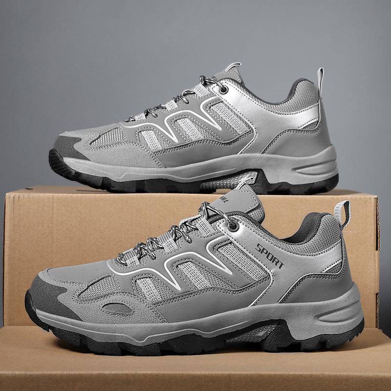 Spring new mesh breathable casual shoes low-top outdoor sports hiking shoes non-slip platform sports shoes men