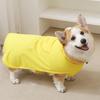Practical Waterproof Dog Raincoat Adjustable Towable Dog Rain Cloak Reflective Puppy Rain Jumpsuit Rainy Season