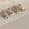 Women's Eternal Opal Round Piercing Earrings (2 Colors)