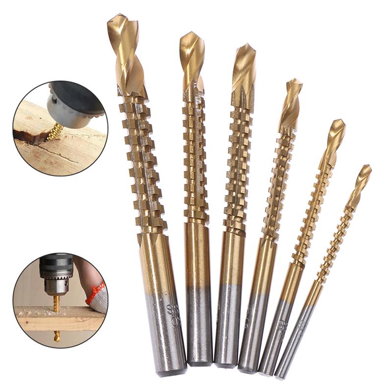 6Pcs Cobalt Left Hand Drill Bit Set Screw Metric Composite Tap Drill Bit Tap