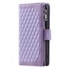 For Xiaomi 15T Pro Wallet Case Rhombus Stitching Line PU Leather Phone Cover with Wrist Strap