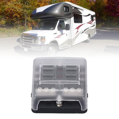 6-Wege-Box, LED-Anzeige, 32V-Träger für Auto, Boot, LKW, mit wasserdichter Abdeckung, 100A höchster Eingangsstrom
