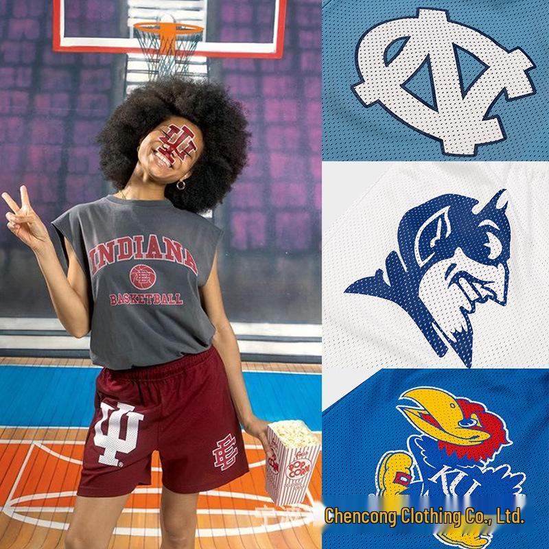 Unisex Amerikanische EE Schnelltrocknende Mesh-Sportshorts zum Laufen & Radfahren - Oberhalb des Knies