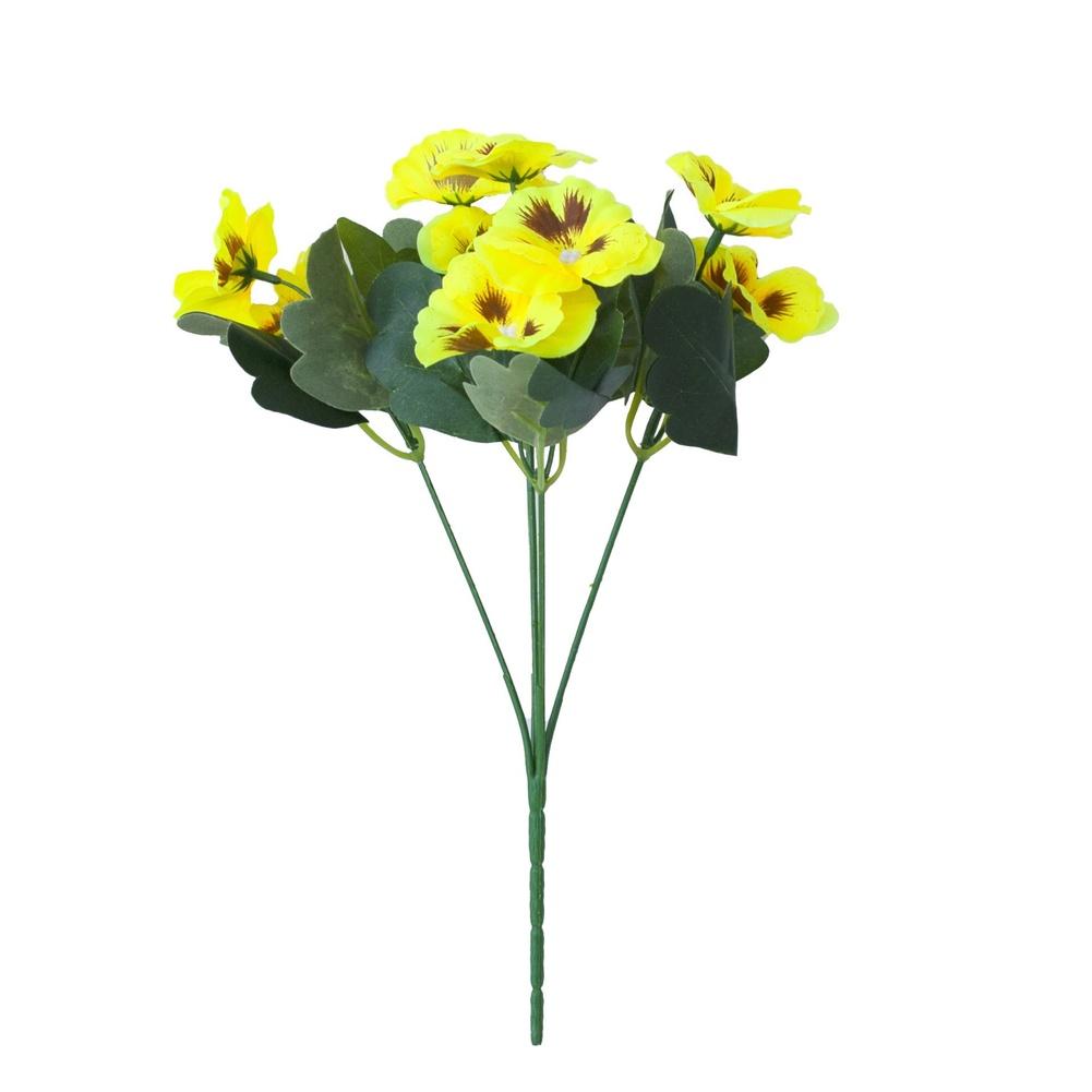 Artificial Spring Blooms Silk Pansy Flowers Hotel Decoration 32cm Long Lightweight Design Easy To Arrange Indoor Outdoor Display
