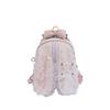 Schoolbag Cream Powder Floral Melody Backpack Sweet Girl Lace Bow Student School Bag Large Capacity Girl Backpack