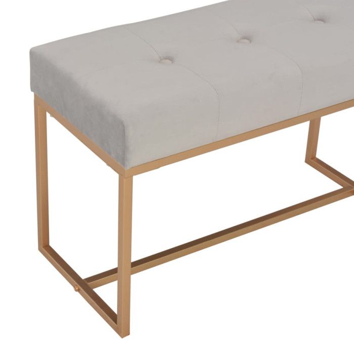 VidaXL Banc 80 cm Gris Velours 247558