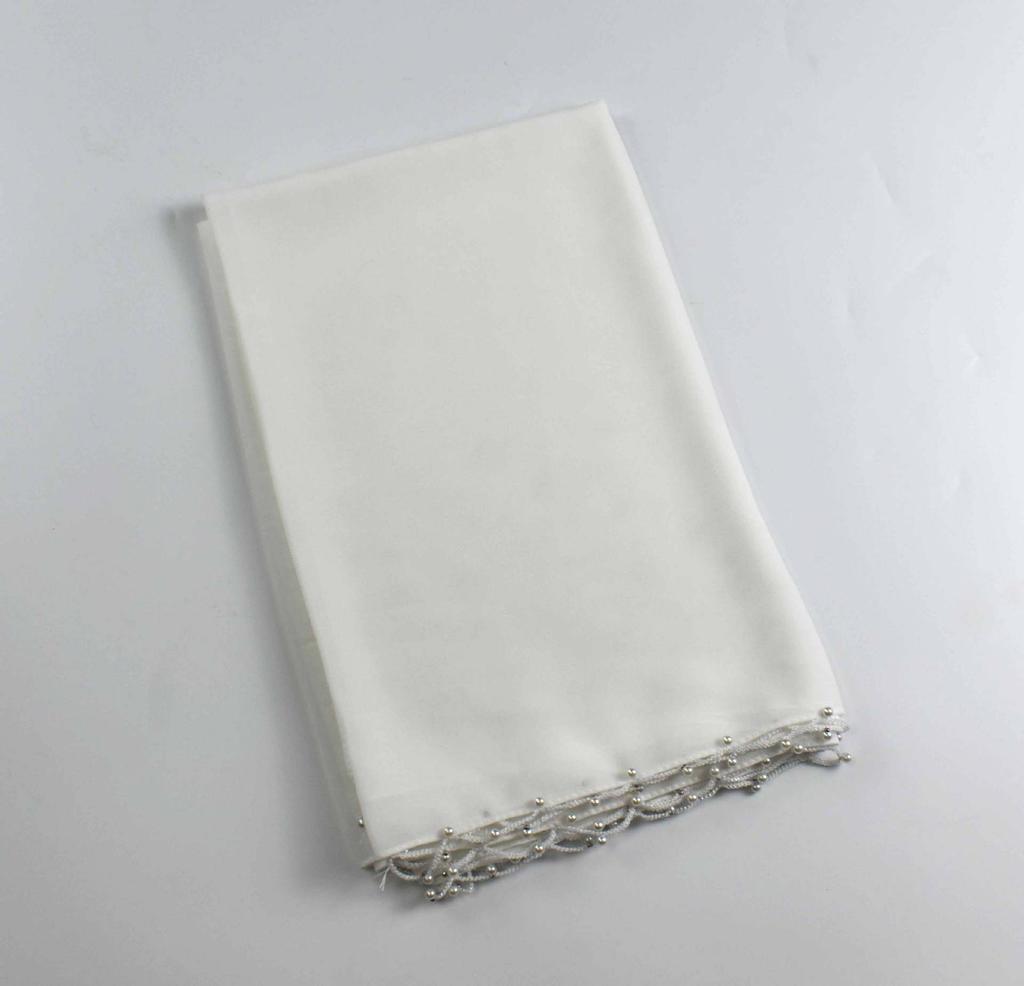 Long Chiffon Wave Edge Beaded Shawl For African Women