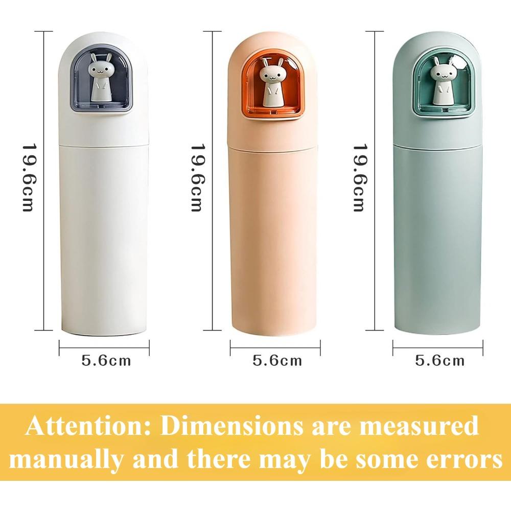 Cute Kids Toothbrush Travel Case Portable Toothbrush Toothpaste Holder Cup For Travel Hiking Camping School Bathroom Bunny