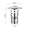 Stainless Steel Bathroom Sink Drain Strainer Anti-Clogging Anti-Odor Hair Catcher with Removable Filter Basket Brass Core