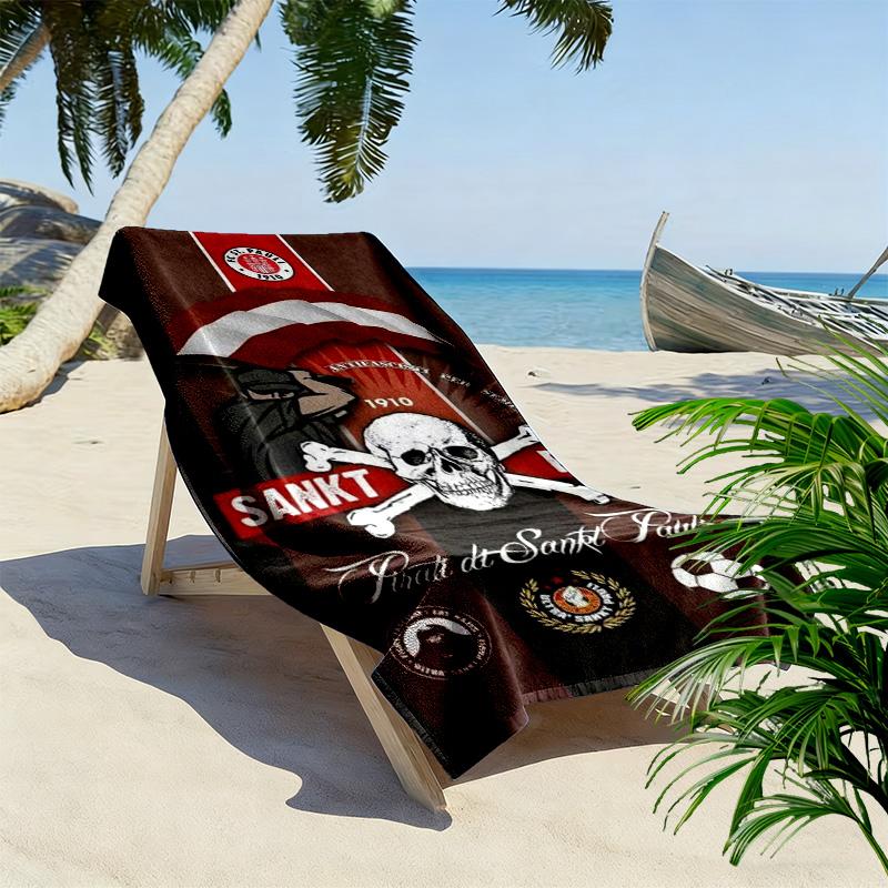 St. Asciugamano da Spiaggia Pauli FC Print, Asciugamano Grande Morbido ad Asciugatura Rapida per Spiaggia Campeggio Nuoto