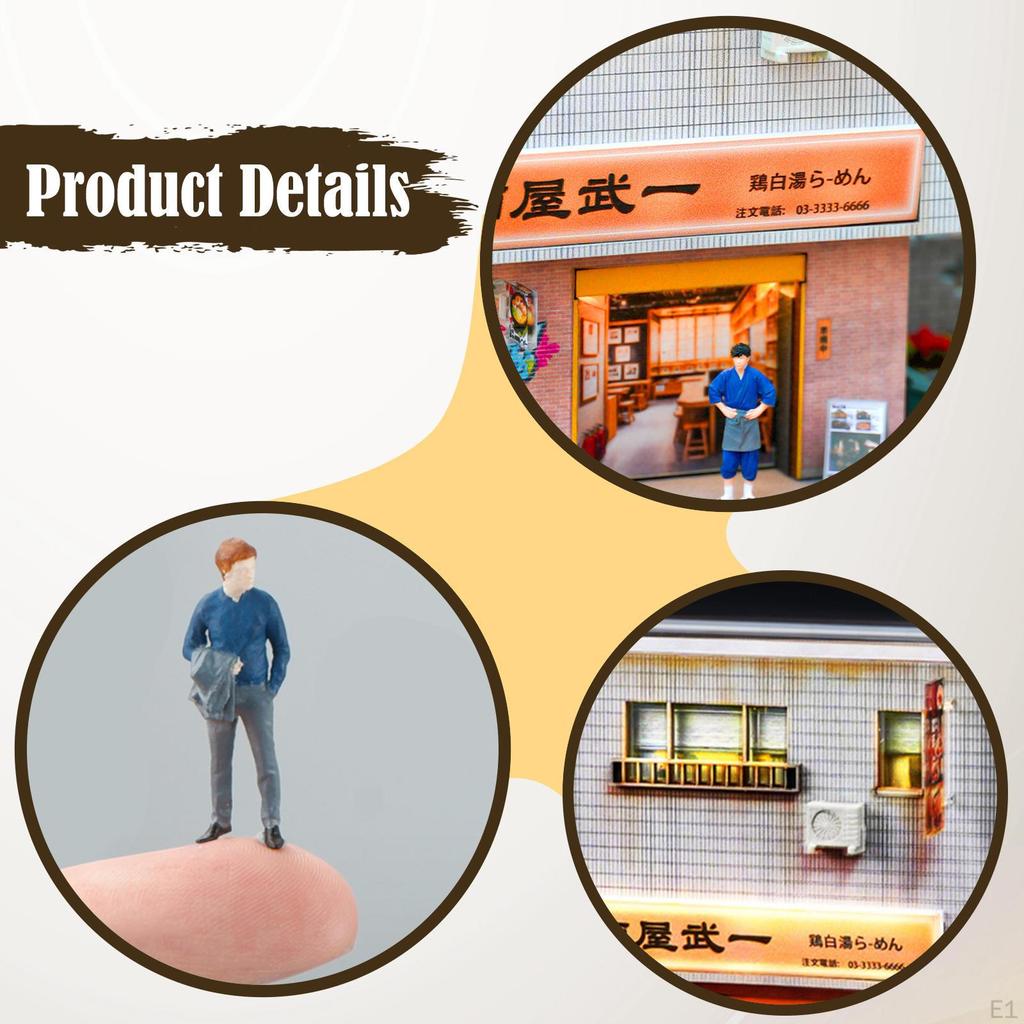 1/64 Diecast Auto Vitrine Japanisches Straßen-Diorama mit LED-Rädern