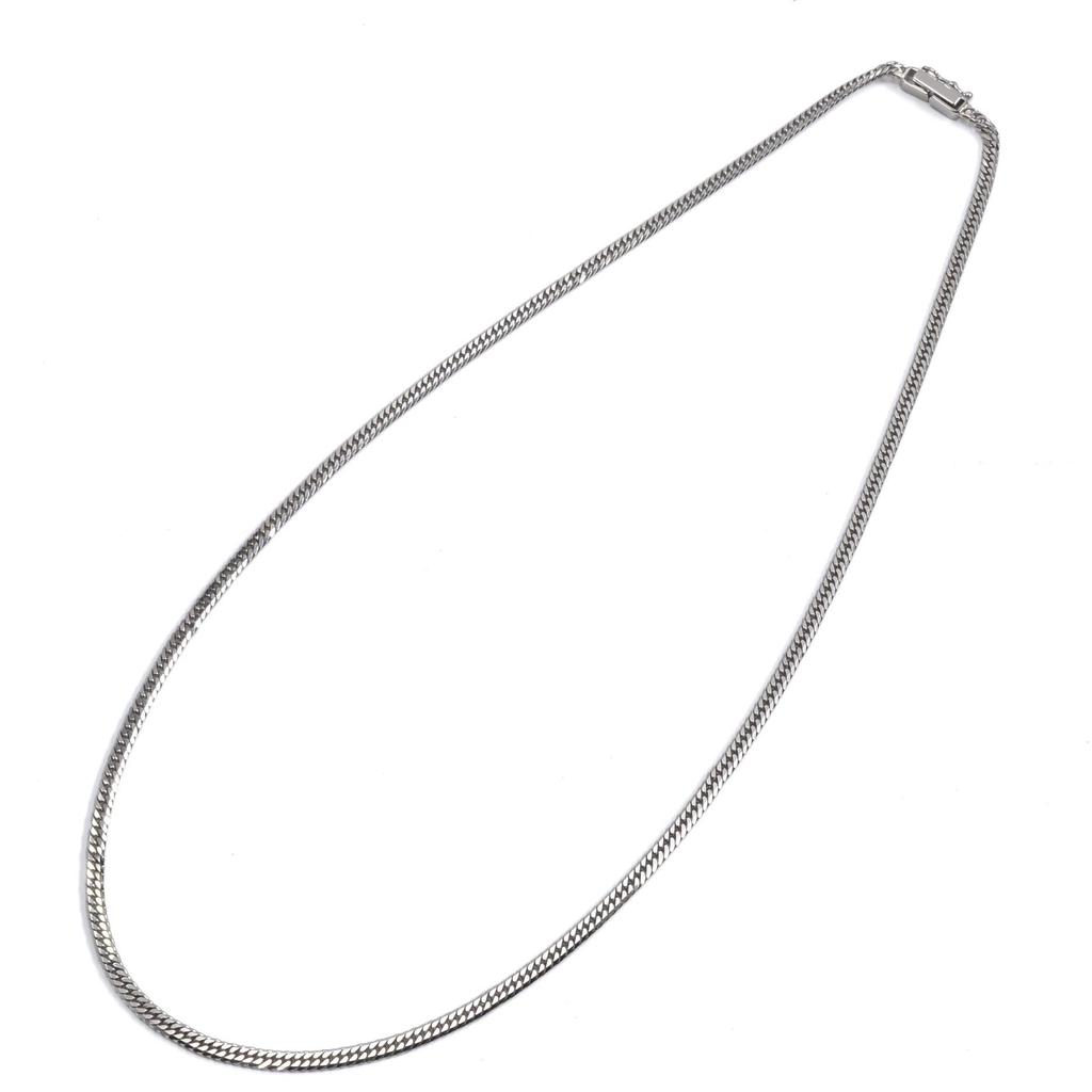 Platinum 850 Kihei Necklace Double 10g 40cm Centerfold Pt850 Mint Certification Mark Chain [Speranza] 6-sided Women's