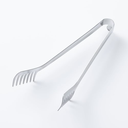Kai Corporation KAI Pasta and Spaghetti Stainless Steel Tongs, Dishwasher Safe, KAI KITCHEN, Silver, Made In Japan, DH8087