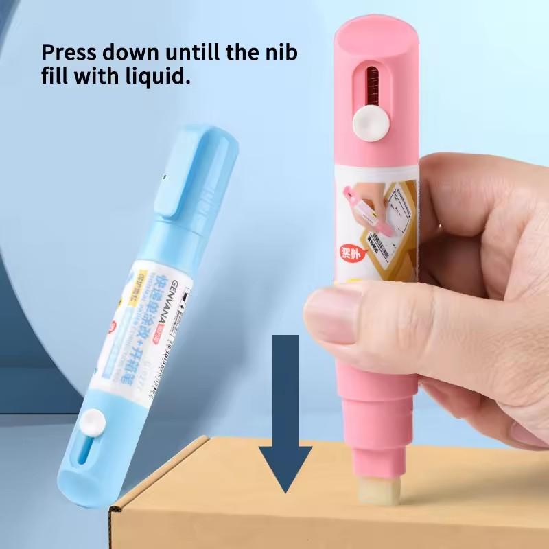 2 In 1 Thermal Paper Correction Fluid with Unboxing Knife Durable Thermal Paper Data Identity Protection Fluid Eraser Box Opener