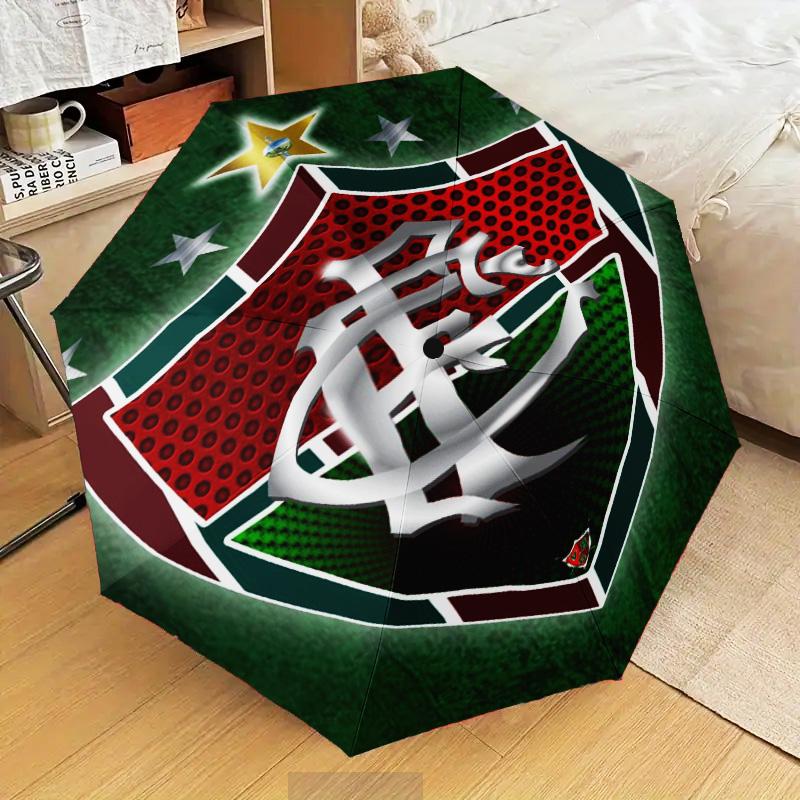 1PC Soccer Club Emblem Design Printed Umbrella Folding umbrella, automatic umbrella 8-Frame for Travel, camping Fan gifts Christmas Gifts