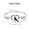 Love Red Bird Bracelet, Cool Party Jewelry, Valentine's Day Gift for Family and Friends