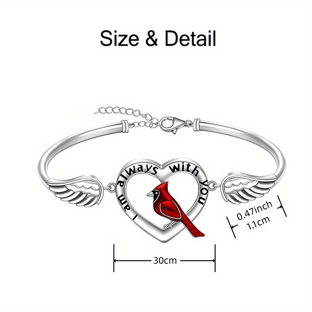 Love Red Bird Bracelet, Cool Party Jewelry, Valentine's Day Gift for Family and Friends