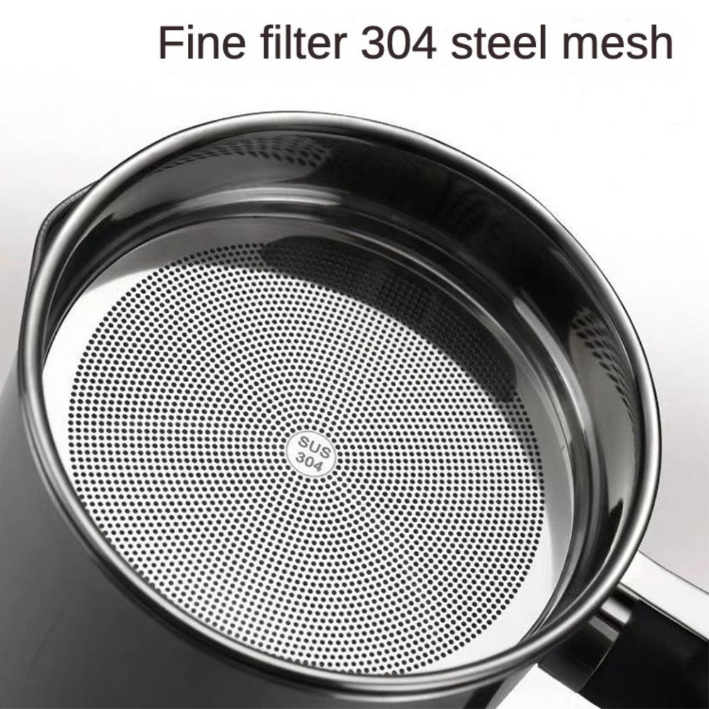 Pojemnik na olej ze stali nierdzewnej 1,8 l Tacka do odcedzania oleju Filtr do oleju kuchennego Tłuszcz