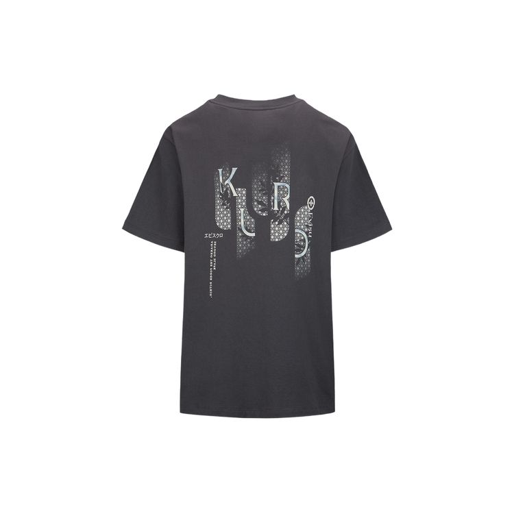 Evisu Letter Pattern Printed Round Neck Short Sleeve Drop Shoulder T-Shirt Women T-Shirt 2ESGNW2TS621BFCT