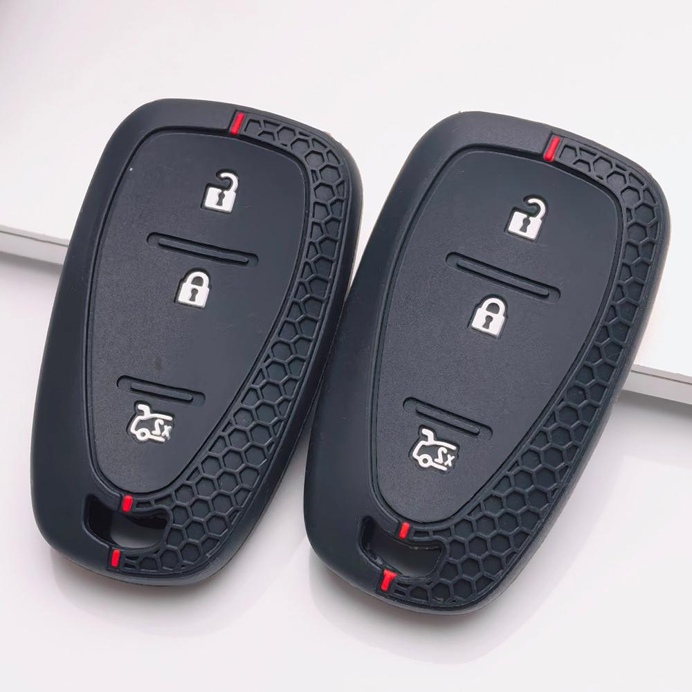 Key Fob Cover for Chevrolet Chevy Equinox Malibu Cruze Camaro Traverse Sonic Trax Anti-Scratch Surface Shockproof Structure Soft Grip Texture