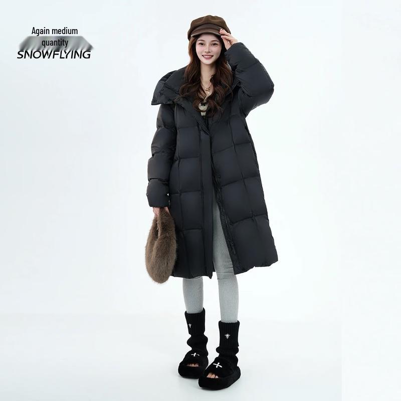

SNOWFLYING Women s Long Loose Fit Down Jacket XL