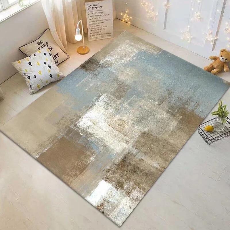 Carpet Modern Simple Light Luxury Rug Soft Non-Slip for Living Room Kids Bedroom Coffee Table Retro Home Decoration