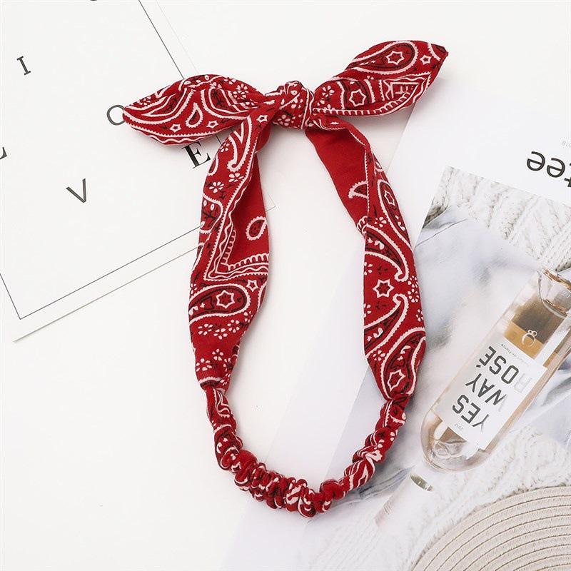 Versatile Elastic Sports Headband with Amoeba Cashew Print
