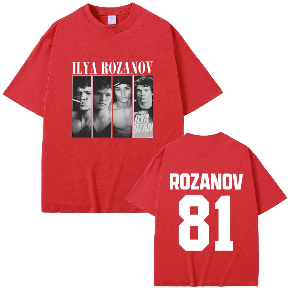 Heated Rivalry Ilya Rozanov Hollanov 81 T Shirts Men Women Clothing Casual Oversized Streetwear Unisex Fashion Vintage Tshirt