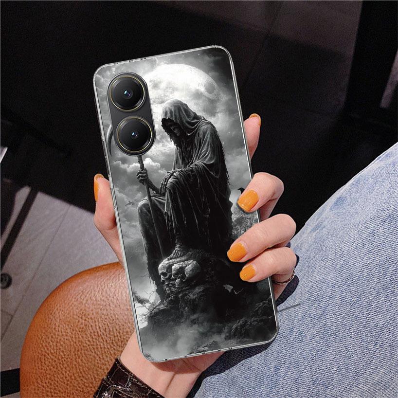 

Death Grim Reaper Skull Scythe Phone Case For Xiaomi Poco X7 X6 X5 Pro F7 Ultra Redmi 15C 15 13C 13 12C 12 10 10A 10C 9 9A 9C 9T Redmi 13