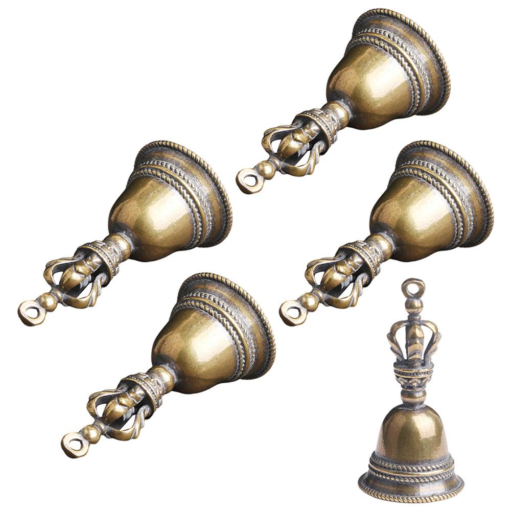 Mässingsklocka Mini Mässingsaltarklocka Vintage Bjällror Pentagram Wiccan Tillbehör Altare Ritualklocka Bjällra Mässing