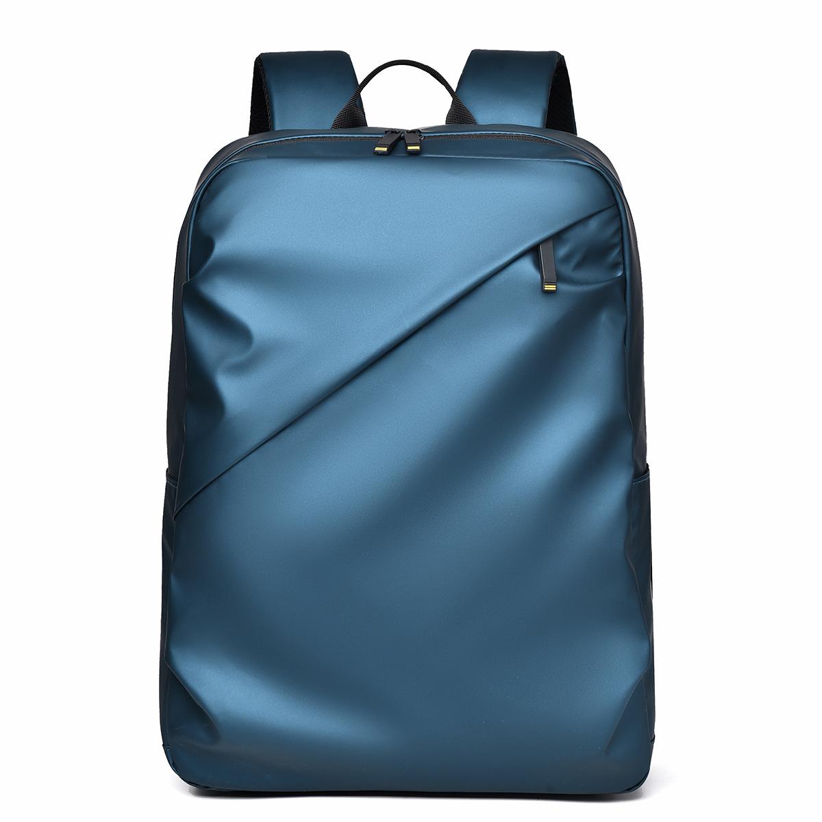 

Новый унисекс однотонный водонепроницаемый и дышащий деловой модный повседневный универсальный рюкзак для повседневного использования one size синий