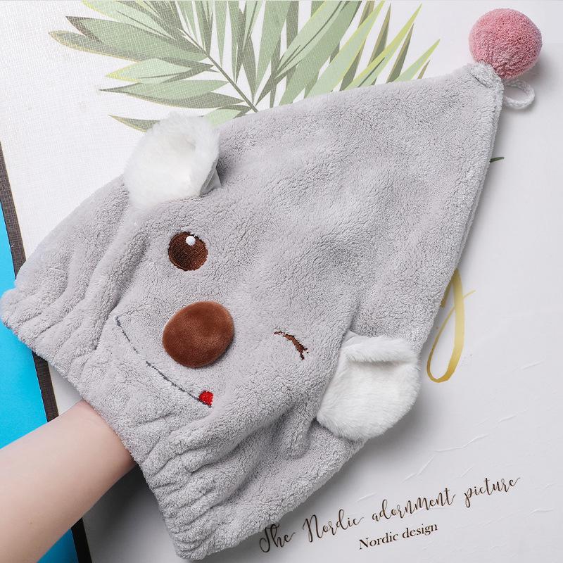Cute Cartoon Antibacterial Quick-Dry Hair Cap - Super Absorbent, Elastic Bath Head Wrap Towel for Women