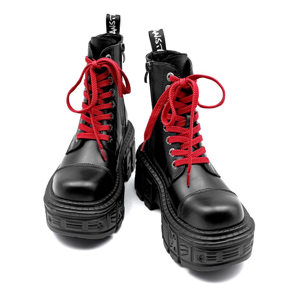 Zimní Punkové Platformové Bojové Boty Masivní Podrážka Unisex Vysoké Martin Boots