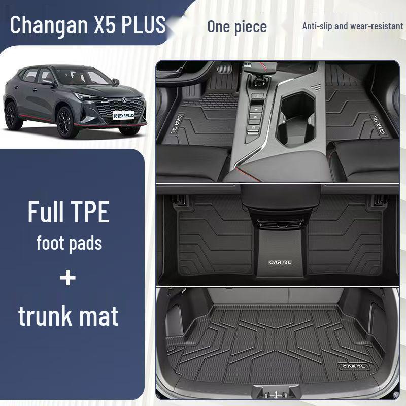 Odorless Floor Mats for 2024-2026 Changan X5 PLUS Bumper TPE Driver's Seat