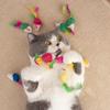 Interactive Pets Cat Toy  Cute Soft Fleece Colorful Feather False Mouse Funny Playing Training Supplies for Kittens Cats